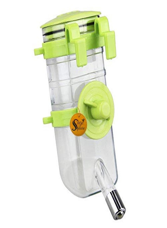 Sage Square 350ml Leak Proof Water Bottle for Hamster/Dwarf/Gerbil/Mice/Guinea Pig/Ferret/Rabbit (Green) (1 Piece) - Image 1